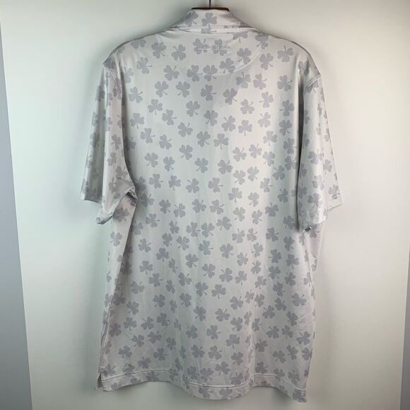 U Suck At Golf Men’s White Fighting Irish Clover Short Sleeve Polo Size Large - Picture 4 of 10